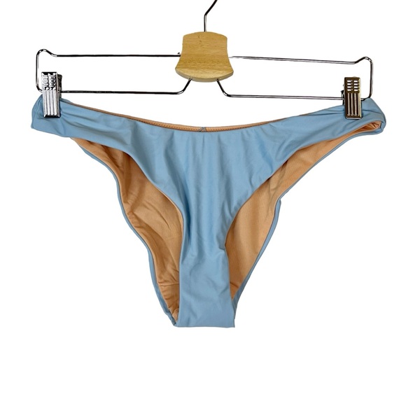 NWT J. Crew Curved Waist Cheeky Bikini Bottom in Light Blue - Picture 1 of 7